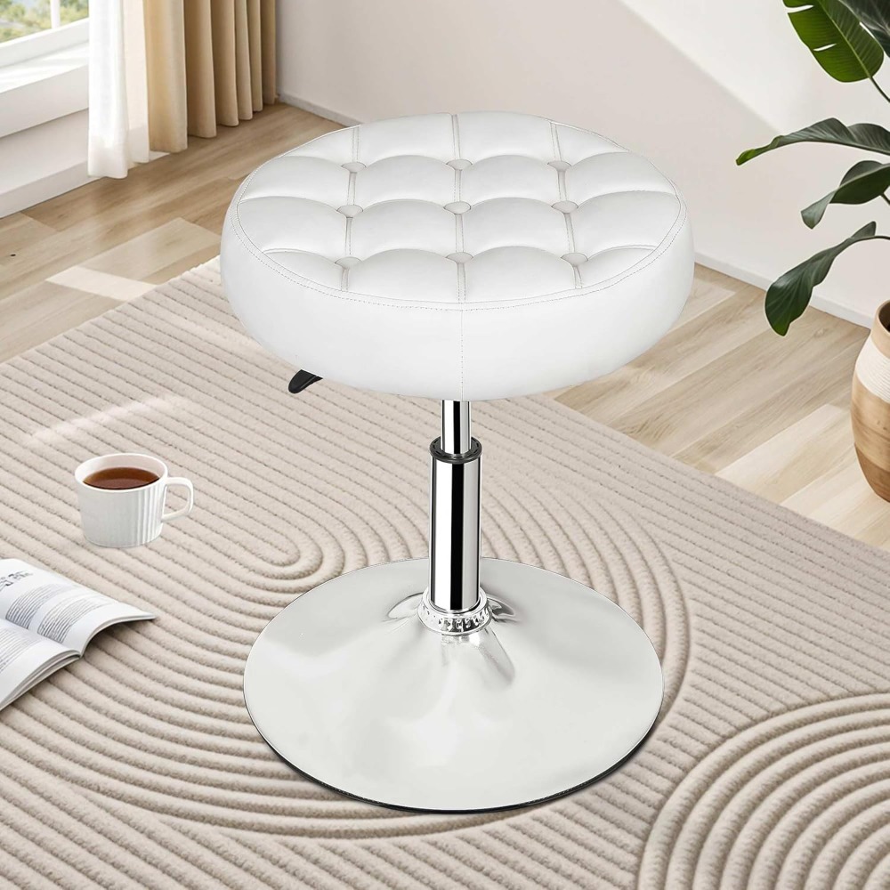 Home Bathroom Furniture - Vanity Chair Stool Modern Tufted Round