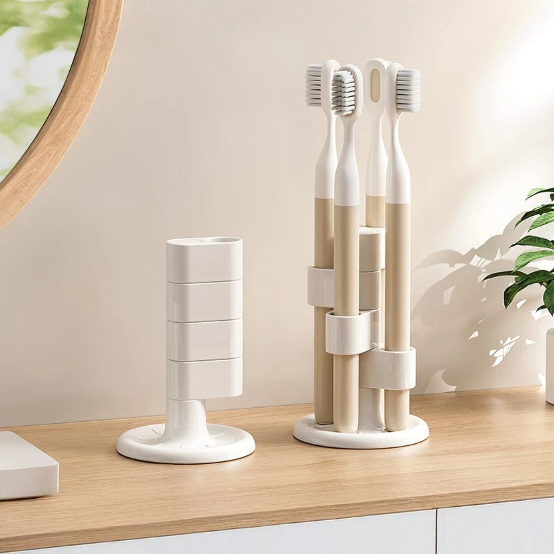 Home Bathroom Organizer - 1pcs Rotating Toothbrush Holder Desktop ToothBrushes
