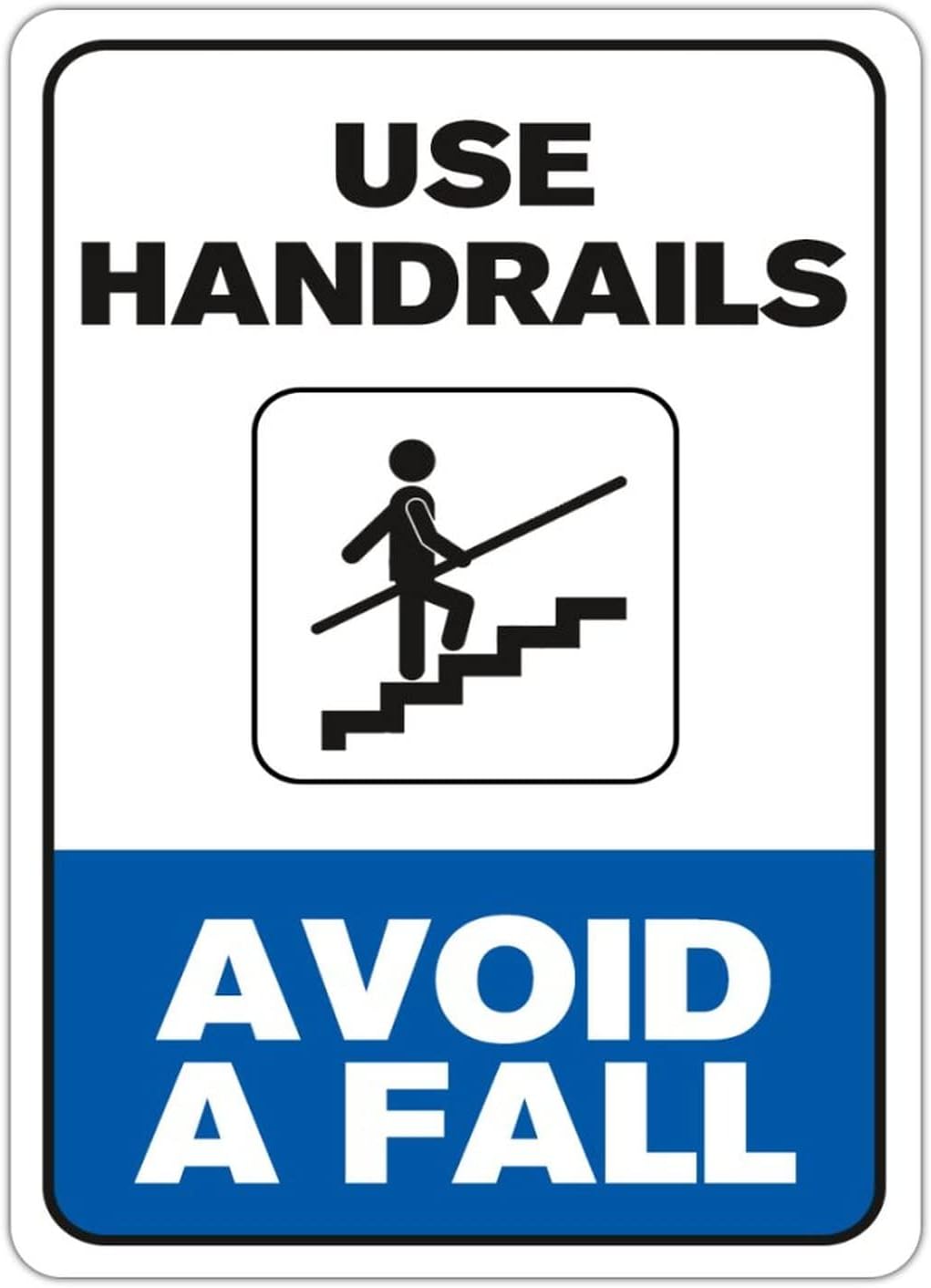 Home Bathroom Sign - Use Handrails Avoid A Fall Warning