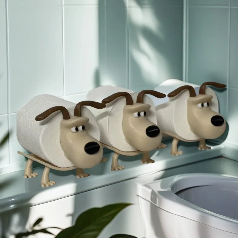Home Bathroom Gadgets - Fun Dog Toilet Paper Holder Home