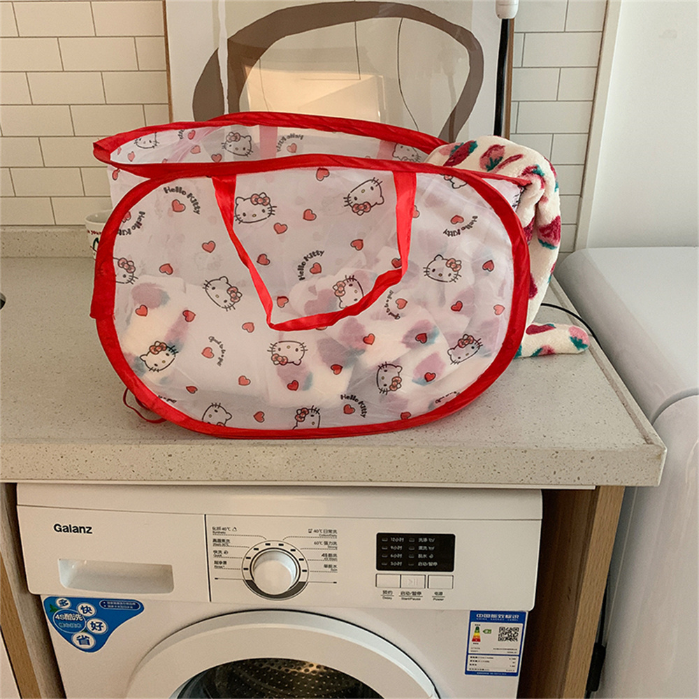 Home Edit Bathroom Organizer - Sanrio Hello Kitty Cartoon Foldable Laundry