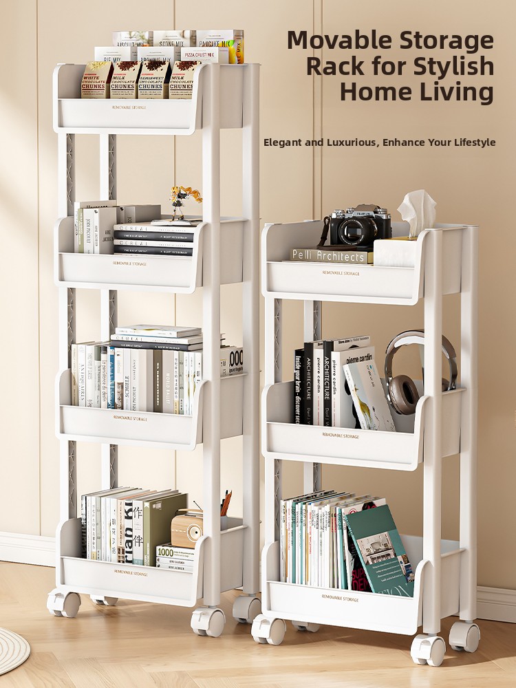 Home Bathroom Organizer - Mobile Multi-Layer Bookbag Rack Bathroom Storage