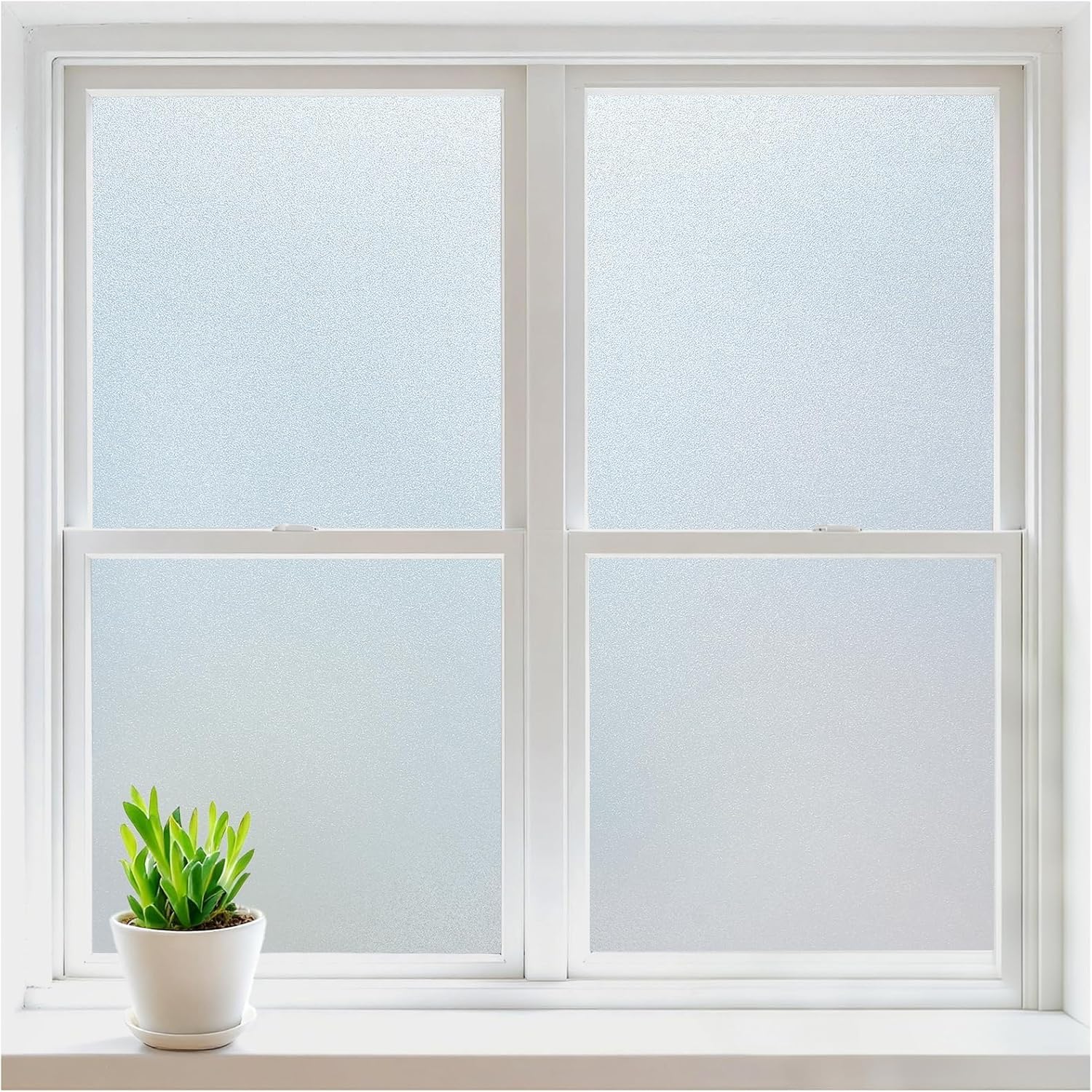 Home Bathroom - Frosted Window Privacy Film, Static Cling