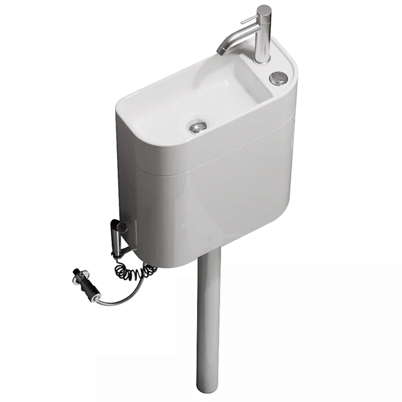 Home Bathroom With Urinal - Squatting toilet ceramic water tank with
