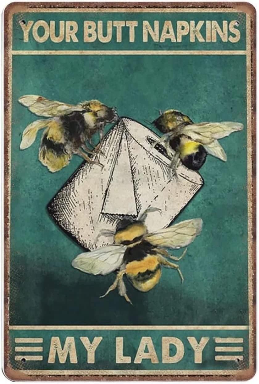 Funny Bee Your Butt Napkins My – Home Bathroom Sign recenzja i cena