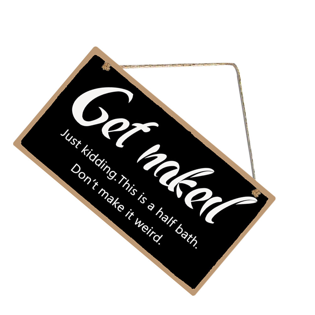 1Pcs Wooden Bathroom Wall Sign – Home Bathroom Sign recenzja i cena