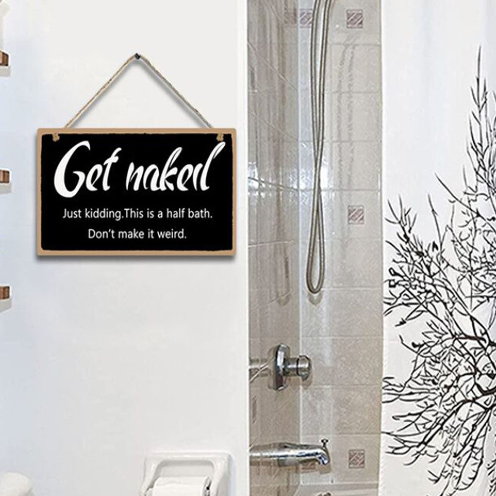 1Pcs Wooden Bathroom Wall Sign – Home Bathroom Sign recenzja i cena