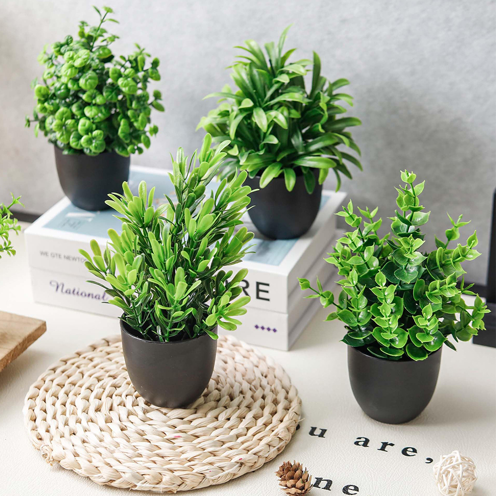 4 Packs Fake Plants Artificial – Home Bathroom Gadgets recenzja i cena
