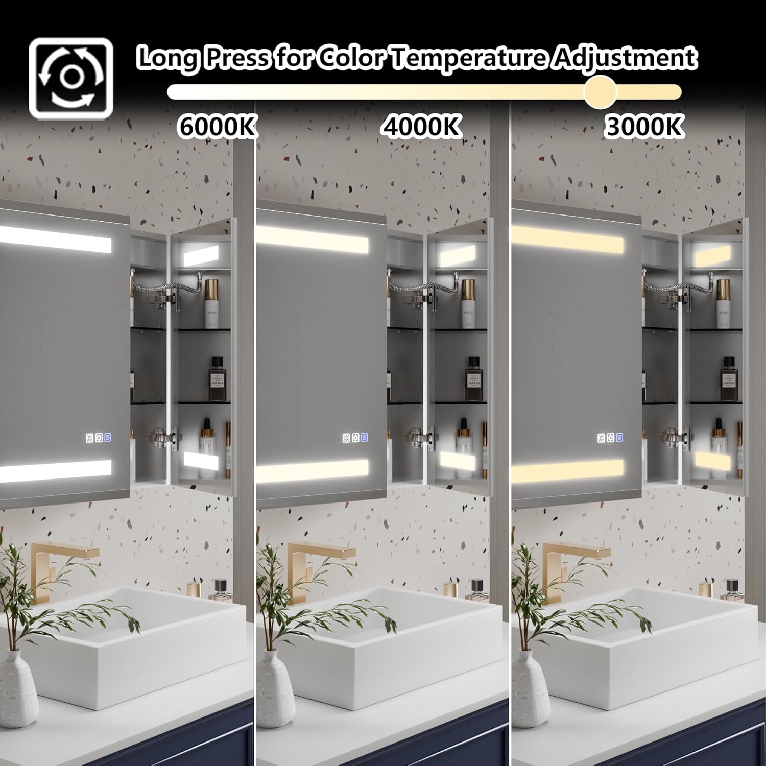 LED Bathroom Medicine Cabinet  – Home Bathroom Furniture recenzja i cena