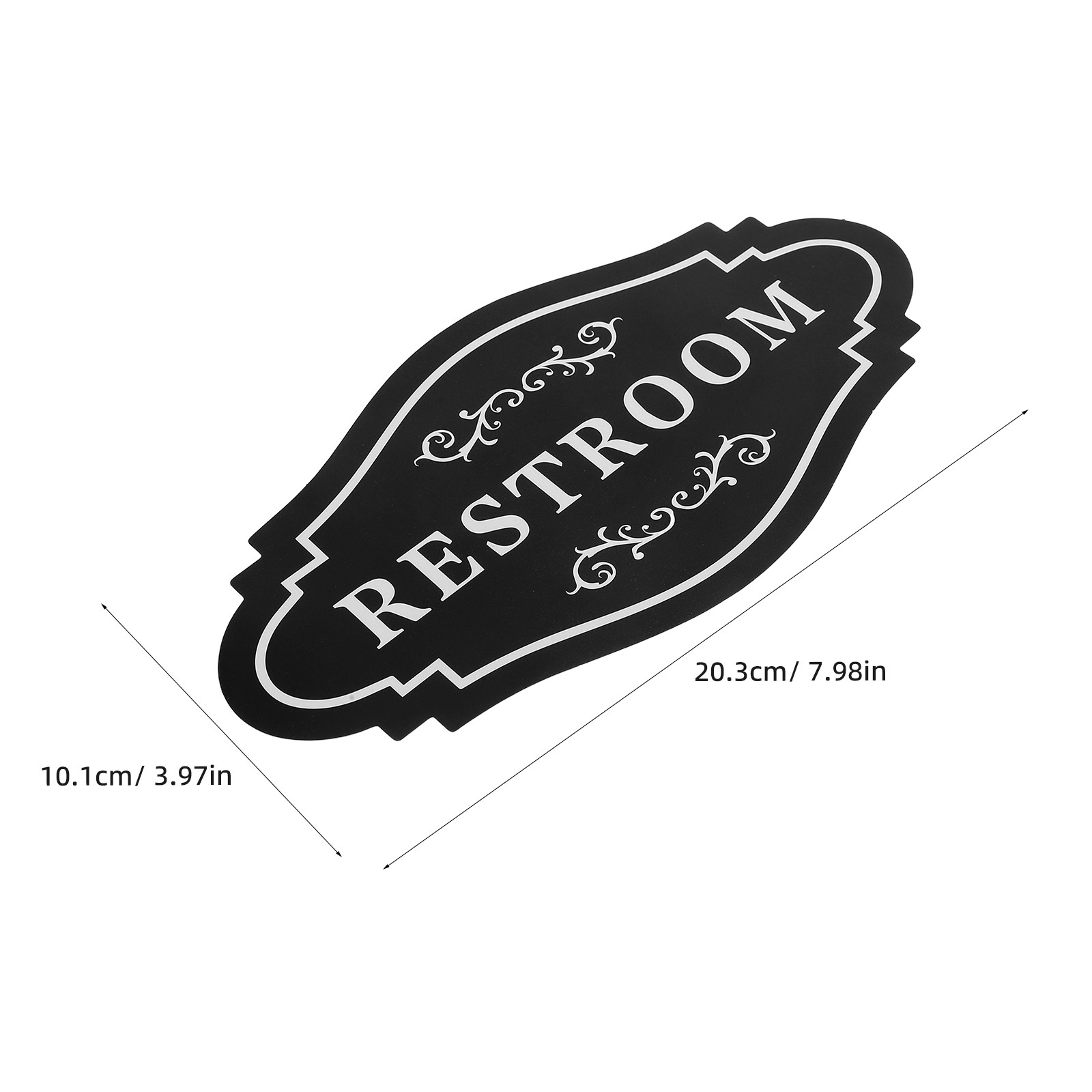 4Pcs Black Waterproof Vinyl Re – Home Bathroom Sign recenzja i cena
