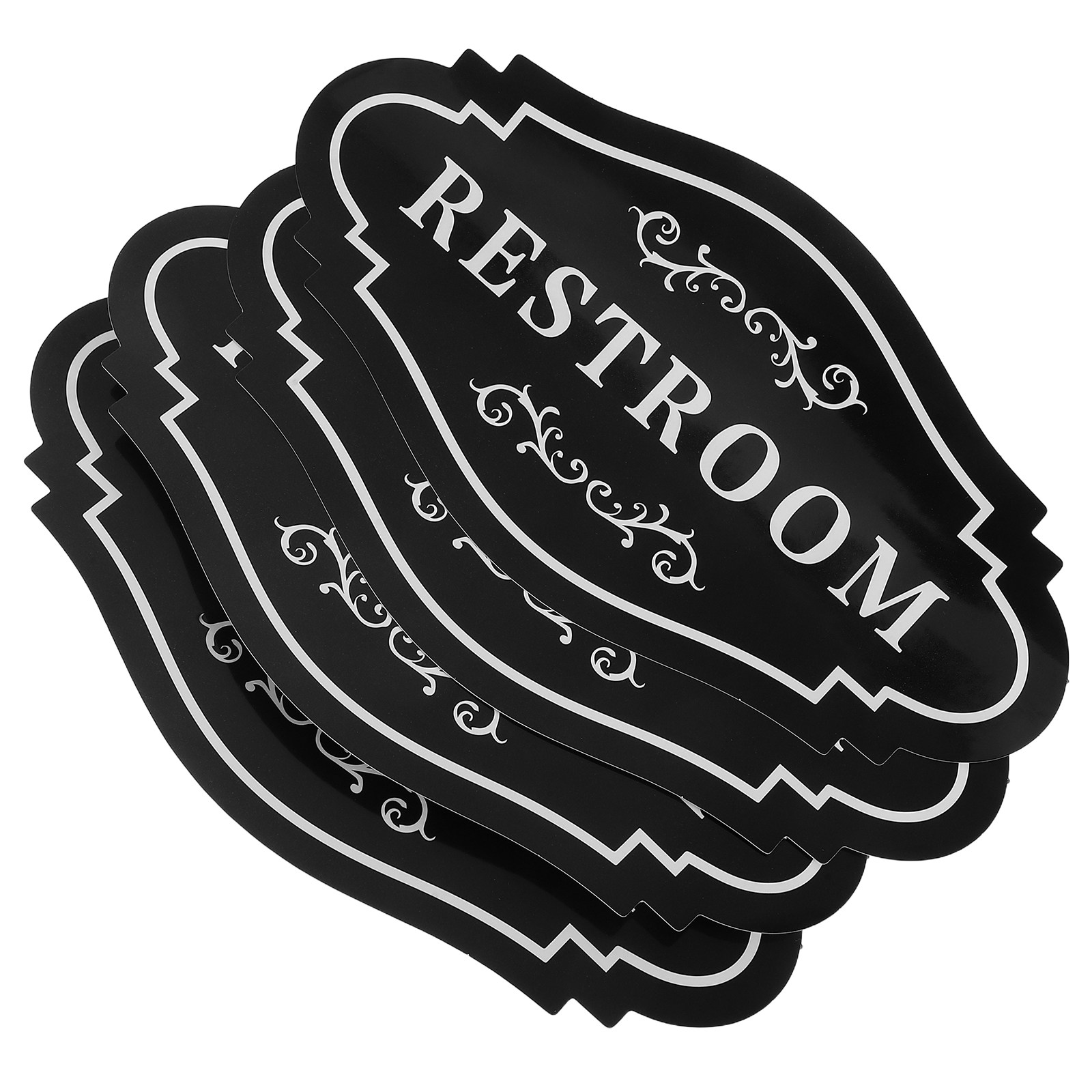 4Pcs Black Waterproof Vinyl Re – Home Bathroom Sign recenzja i cena