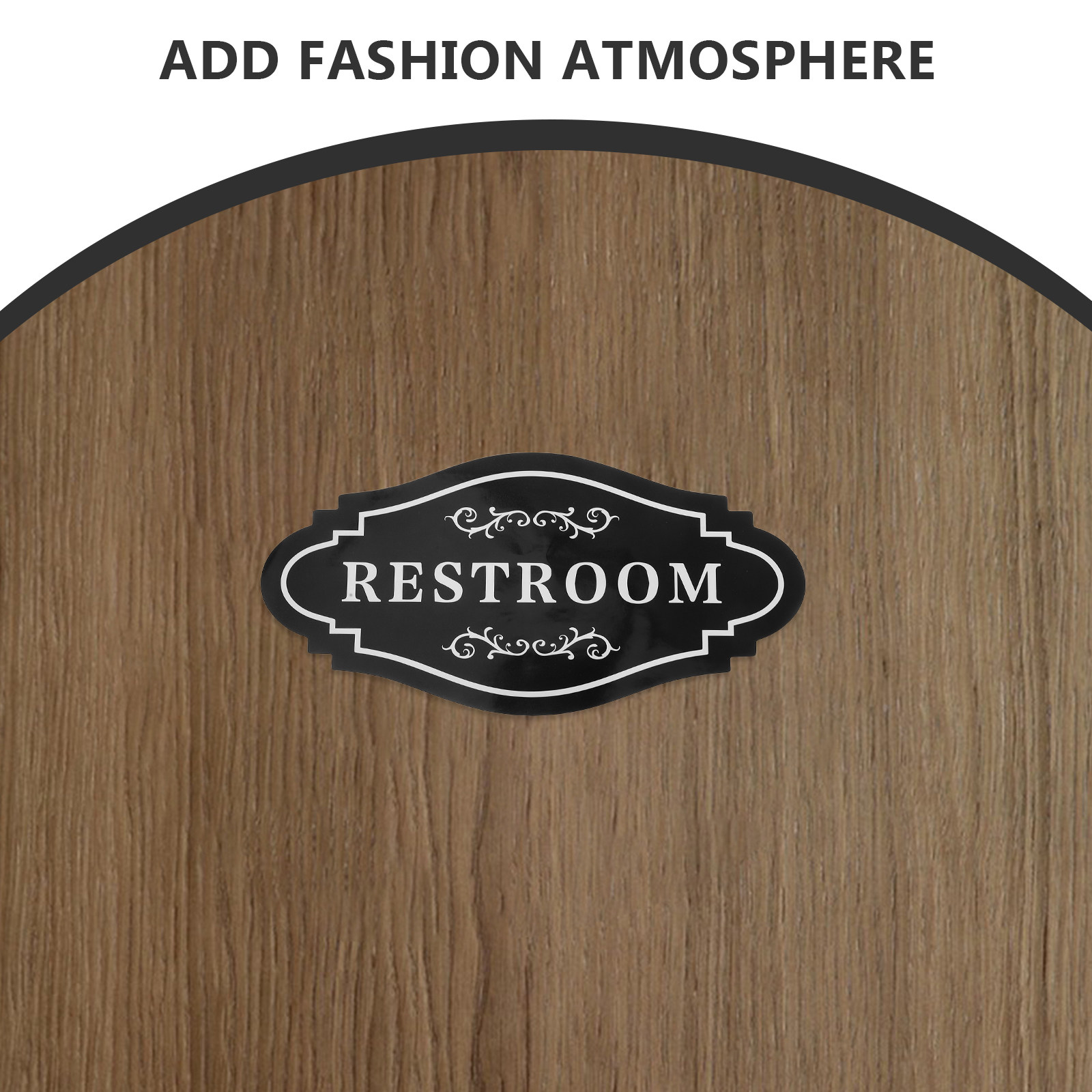4Pcs Black Waterproof Vinyl Re – Home Bathroom Sign recenzja i cena