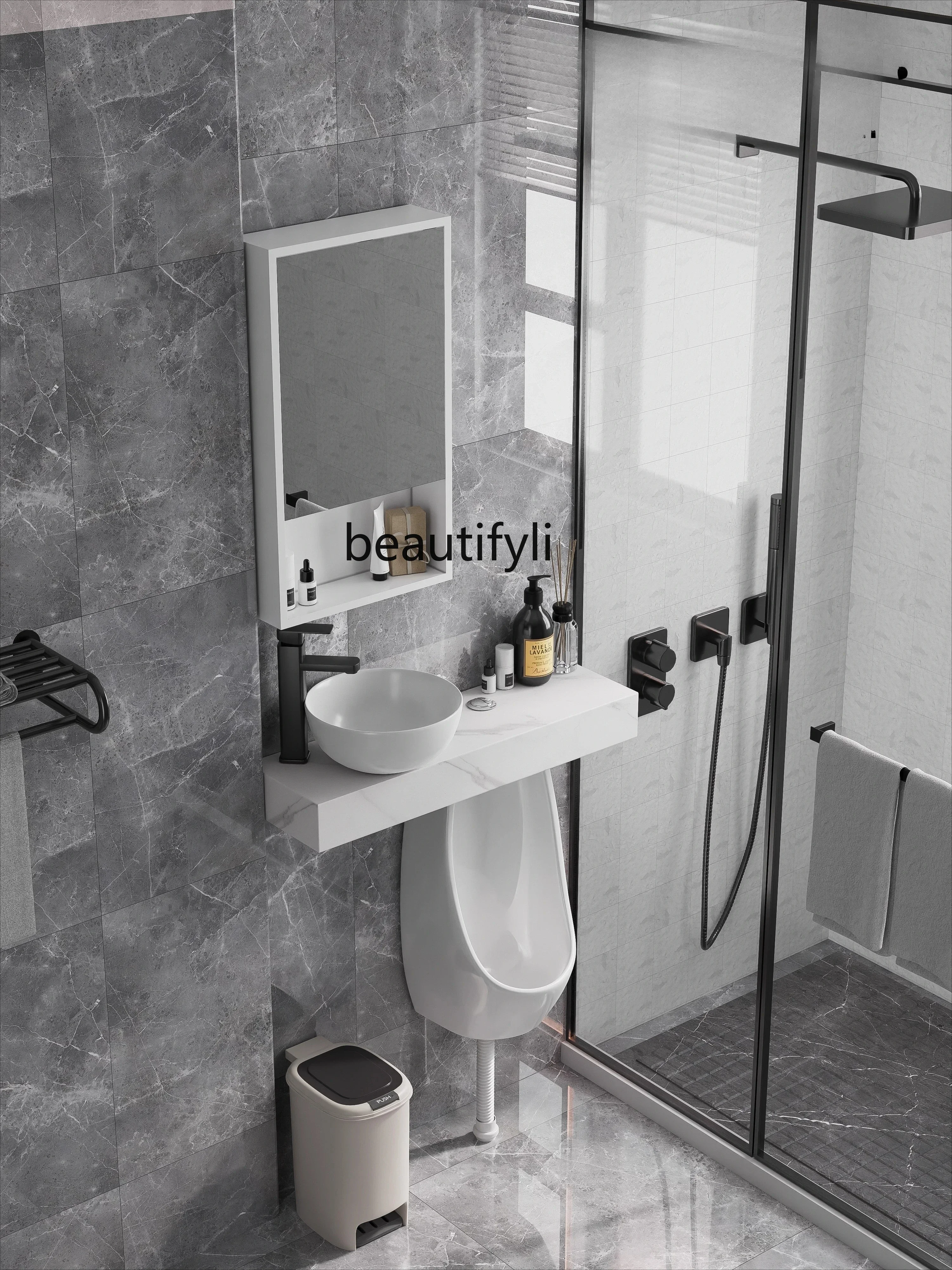 Urinal rock slab countertop in – Home Bathroom With Urinal recenzja i cena