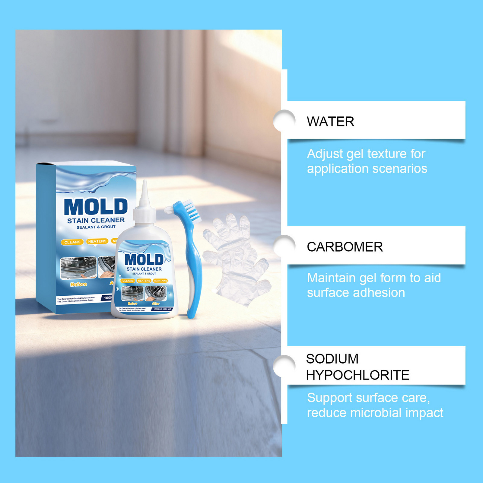 Mold Removing Gel For Bathroom – Home Bathroom Cleaning Solution recenzja i cena