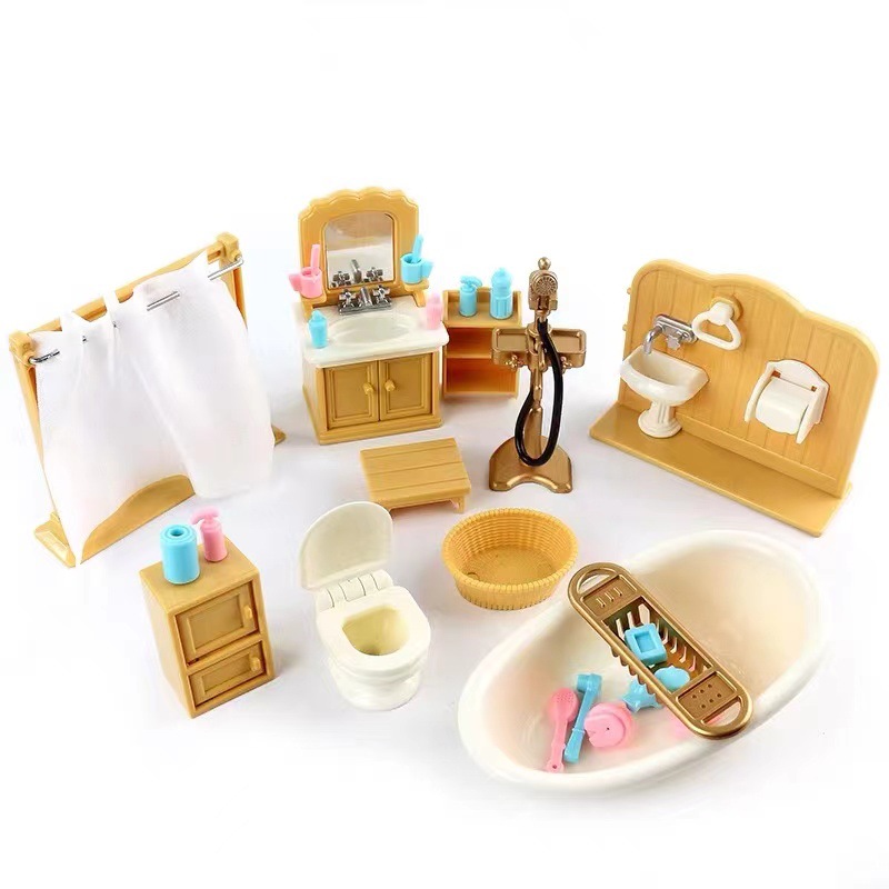 Dollhouse Miniature Gift box p – Home Bathroom Furniture recenzja i cena