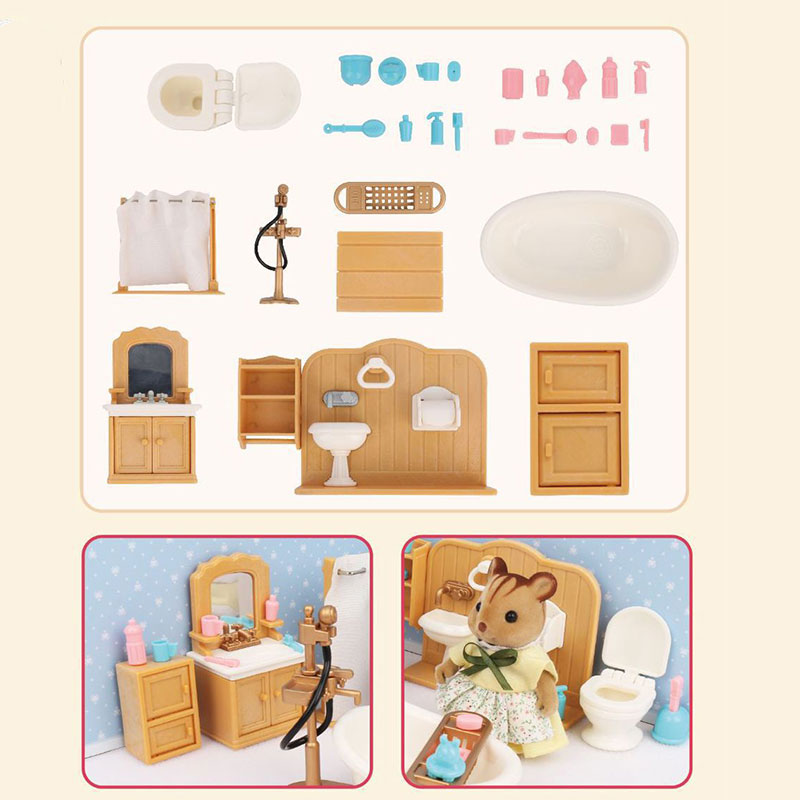 Dollhouse Miniature Gift box p – Home Bathroom Furniture recenzja i cena