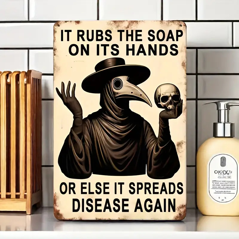 Vintage Hand Washing Reminder, – Home Bathroom Furniture recenzja i cena