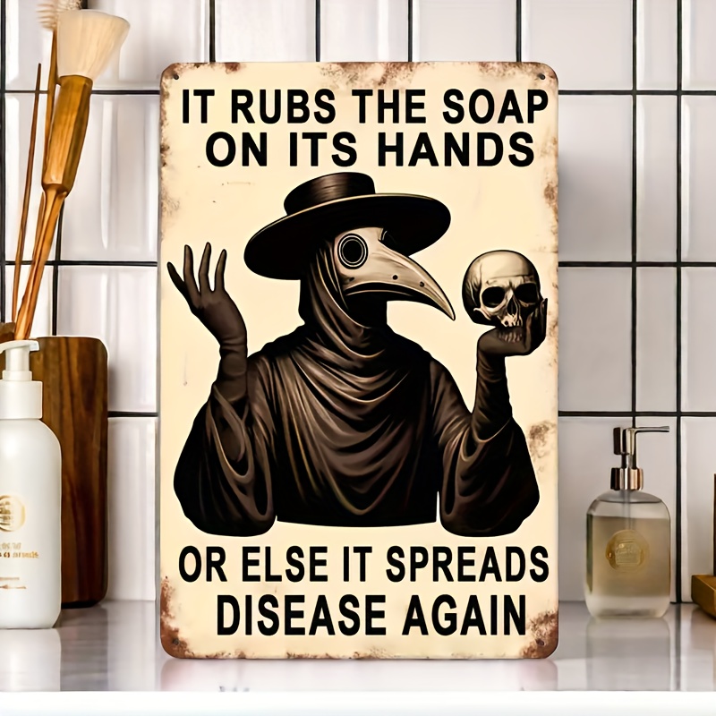 Vintage Hand Washing Reminder, – Home Bathroom Furniture recenzja i cena