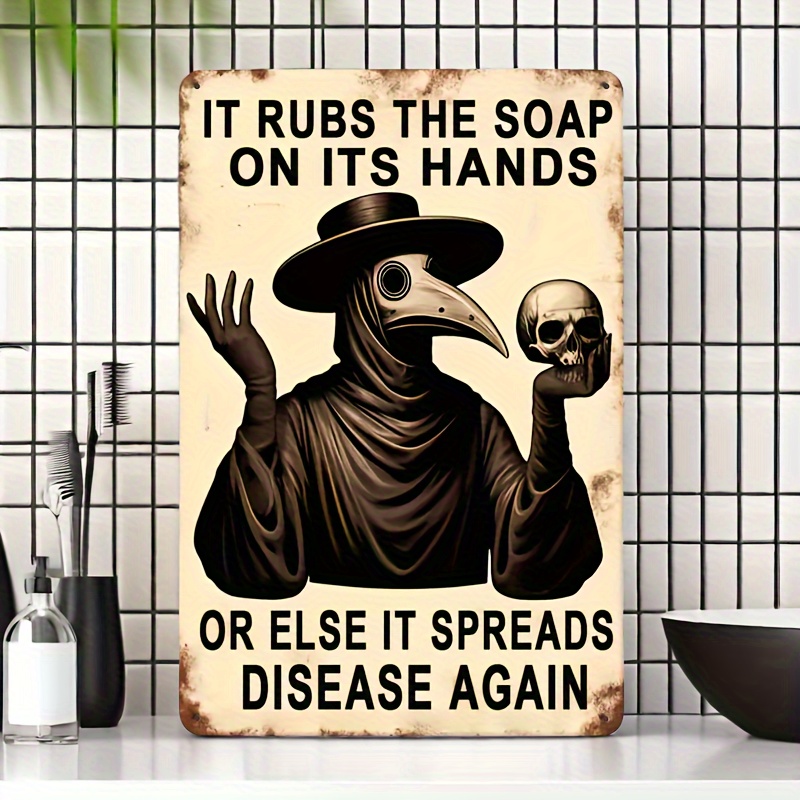 Vintage Hand Washing Reminder, – Home Bathroom Furniture recenzja i cena