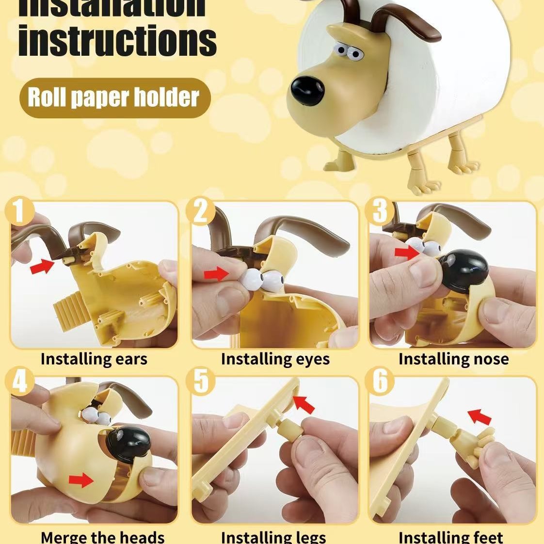 Puppy Toilet Holder Home Decor – Home Goods Bathroom Accessories recenzja i cena