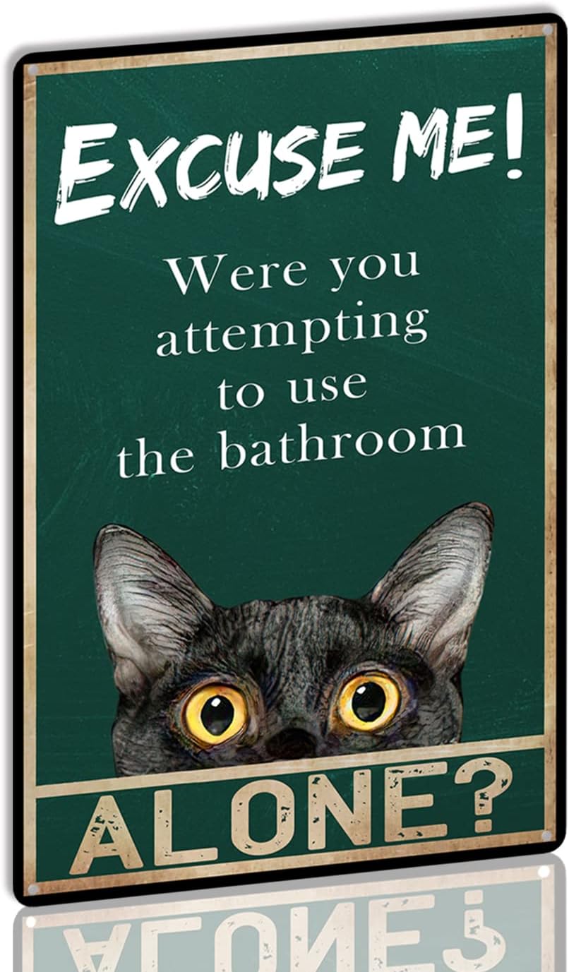YLUYINOM Tin Sign Painting Fun – Home Alone Bathroom recenzja i cena