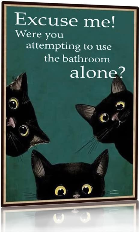 Funny Black Cat Bathroom Decor – Home Alone Bathroom recenzja i cena