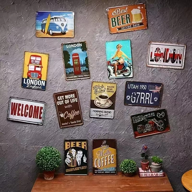 Vintage Bar Metal Signs Bathro – Home Bathroom Sign recenzja i cena