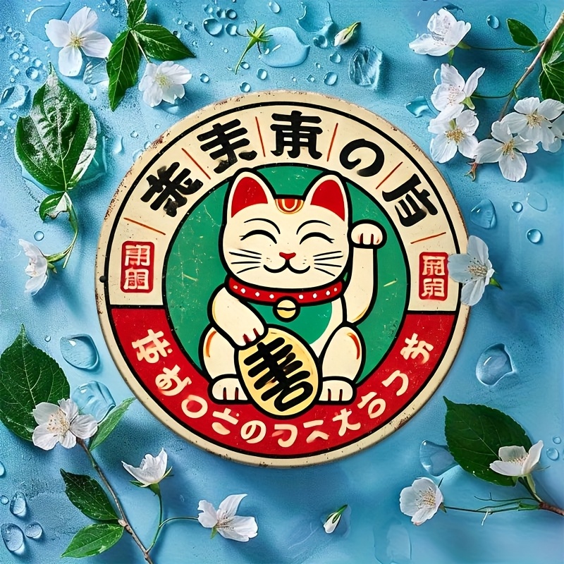 Vintage Japanese Maneki Neko C – Home Bathroom Sign recenzja i cena