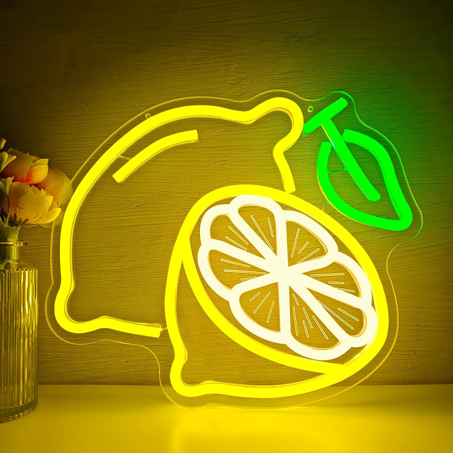 Lemon Neon Sign Dimmable LED L – Home Bathroom recenzja i cena
