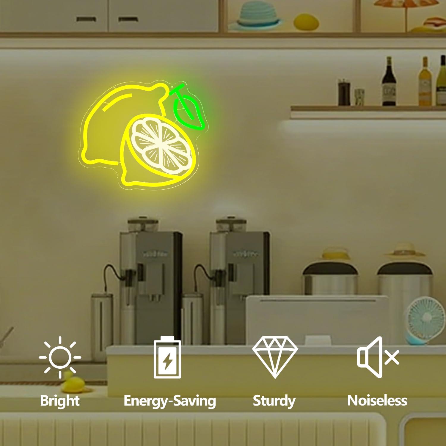 Lemon Neon Sign Dimmable LED L – Home Bathroom recenzja i cena