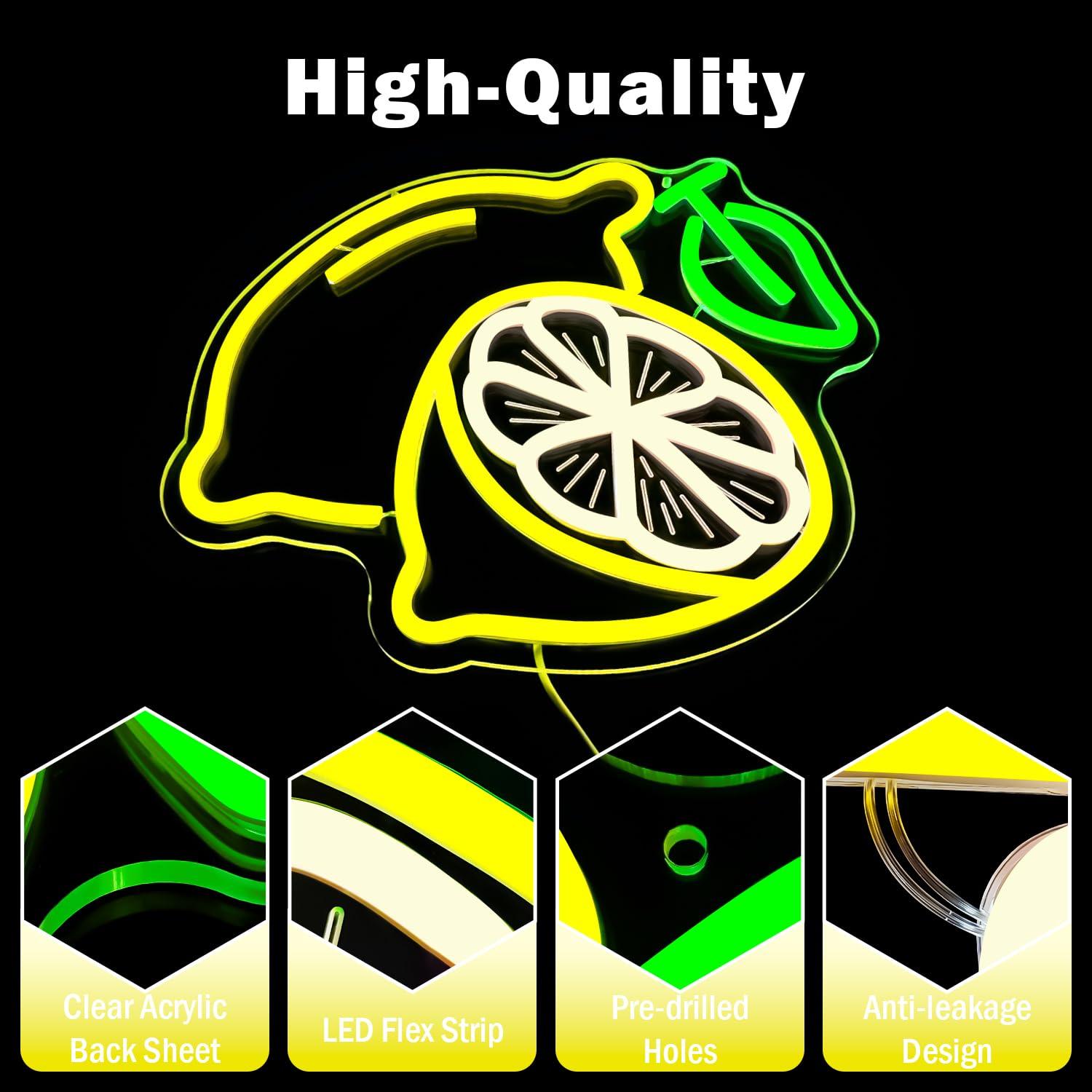 Lemon Neon Sign Dimmable LED L – Home Bathroom recenzja i cena