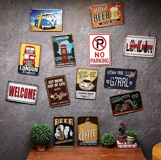 Vintage Sexy Lady Metal Tin Si – Home Bathroom Sign recenzja i cena