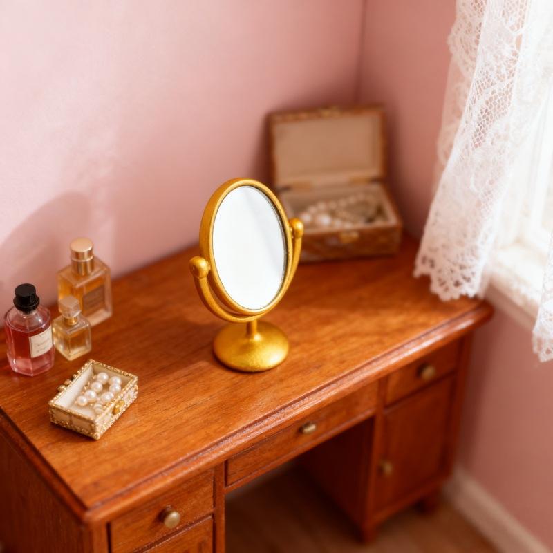 1Pcs Miniature Retro Mirror Dr – Home Bathroom Furniture recenzja i cena