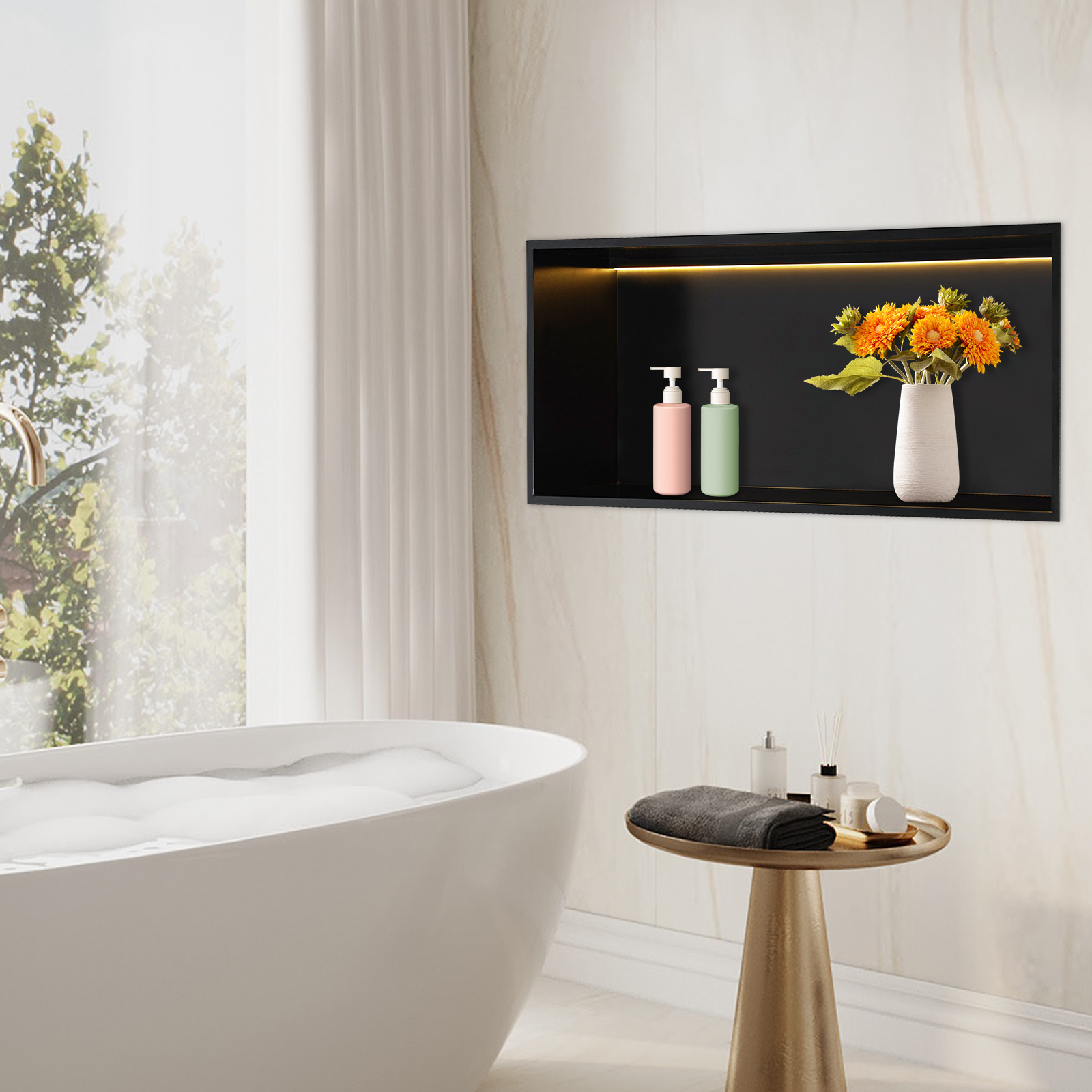 Space‑Saving Recessed Mount Ba – Home Bathroom Cleaning Solution recenzja i cena