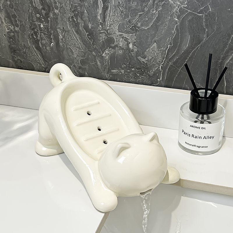 Cute Cat Drain Soap Holder Con – Home Bathroom Gadgets recenzja i cena