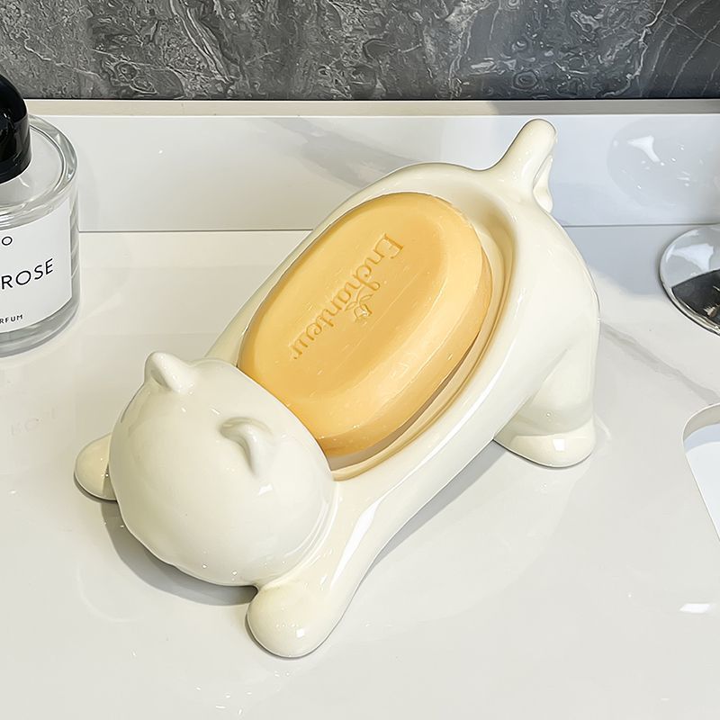 Cute Cat Drain Soap Holder Con – Home Bathroom Gadgets recenzja i cena