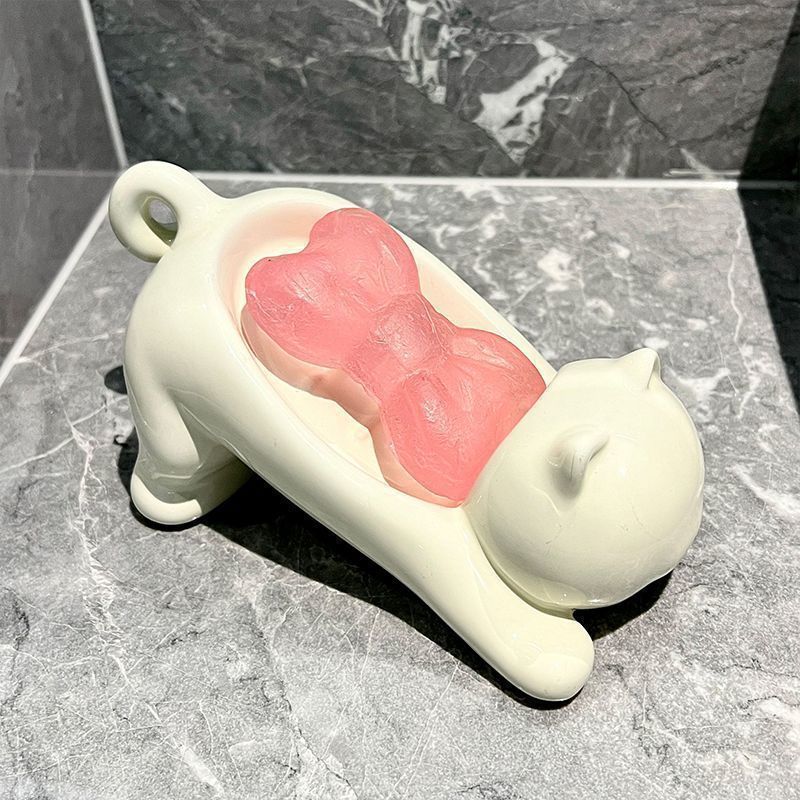 Cute Cat Drain Soap Holder Con – Home Bathroom Gadgets recenzja i cena
