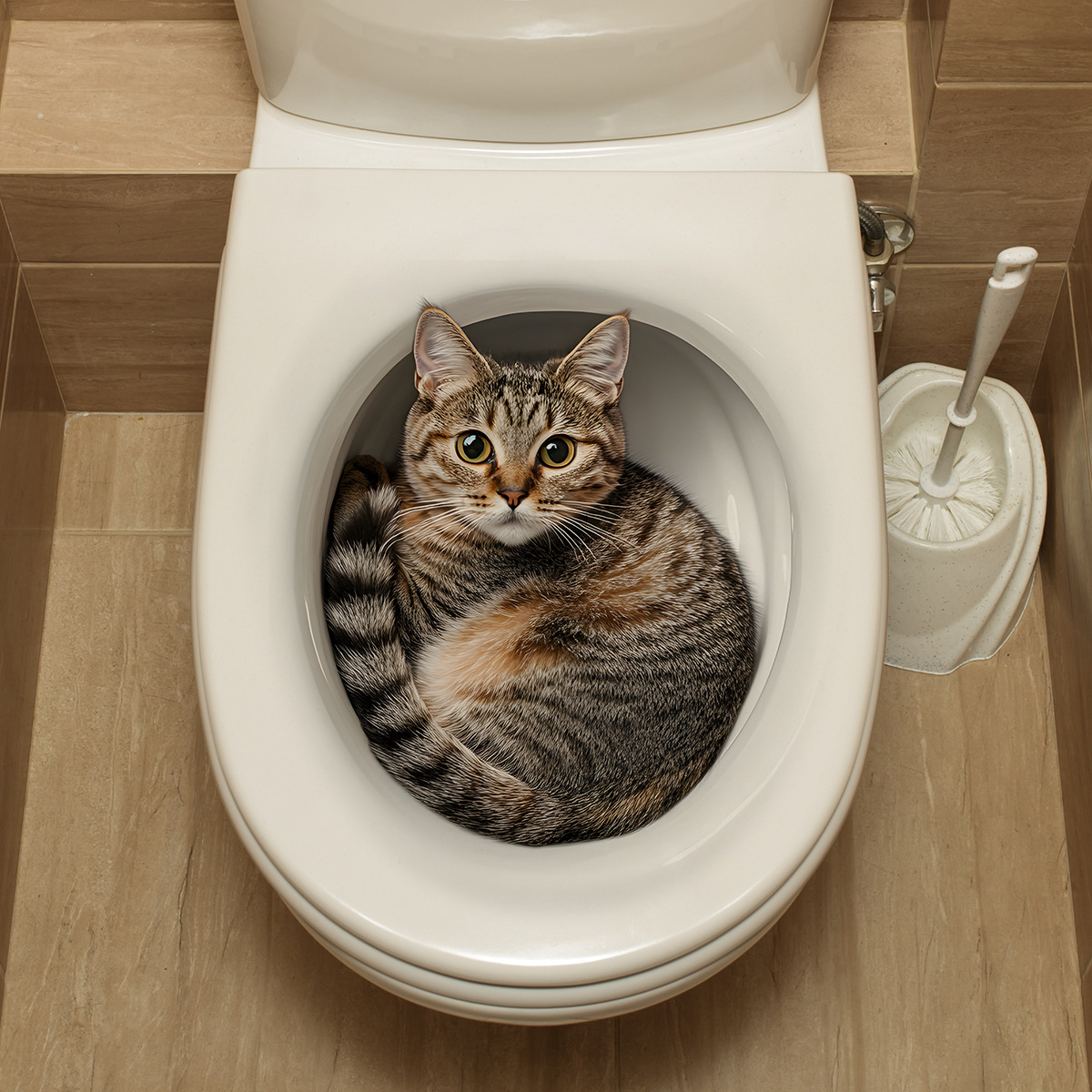 3D Funny Cat Toilet Sticker Ba – Home Bathroom Gadgets recenzja i cena