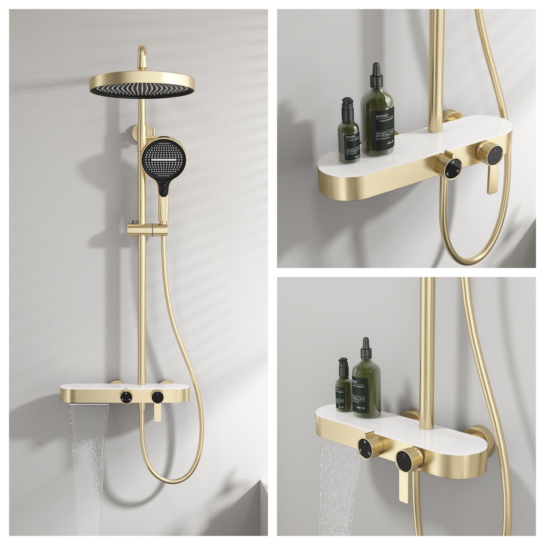 Gunmetal Gray Shower Set For H – Home Bathroom recenzja i cena
