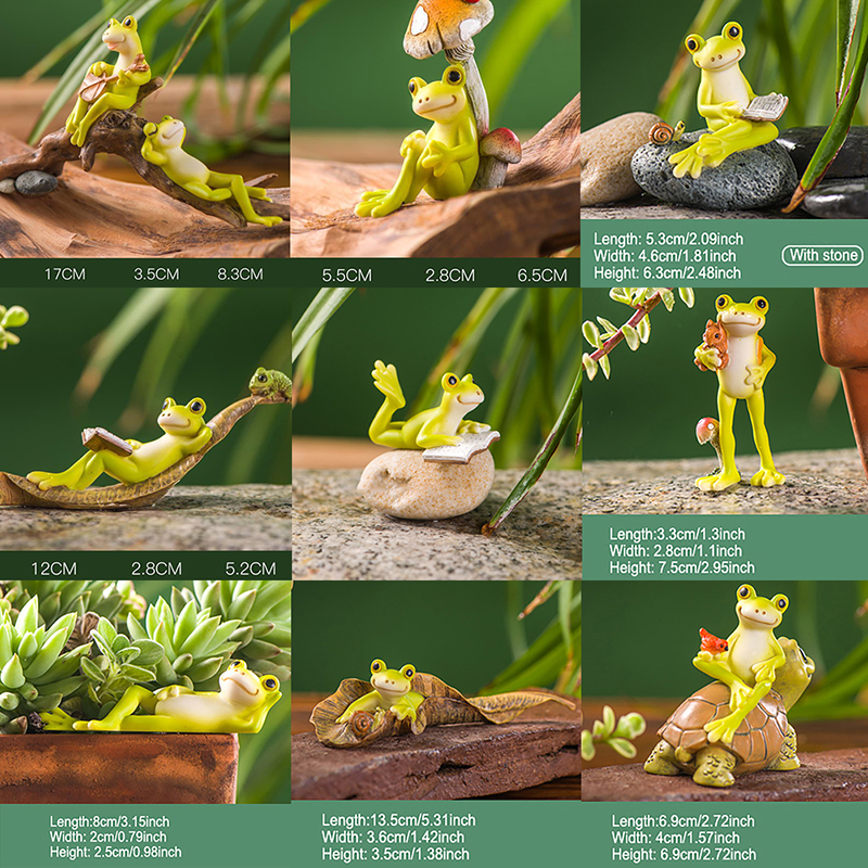 Resin Funny Frog Figurines For – Jet Home Bathroom recenzja i cena