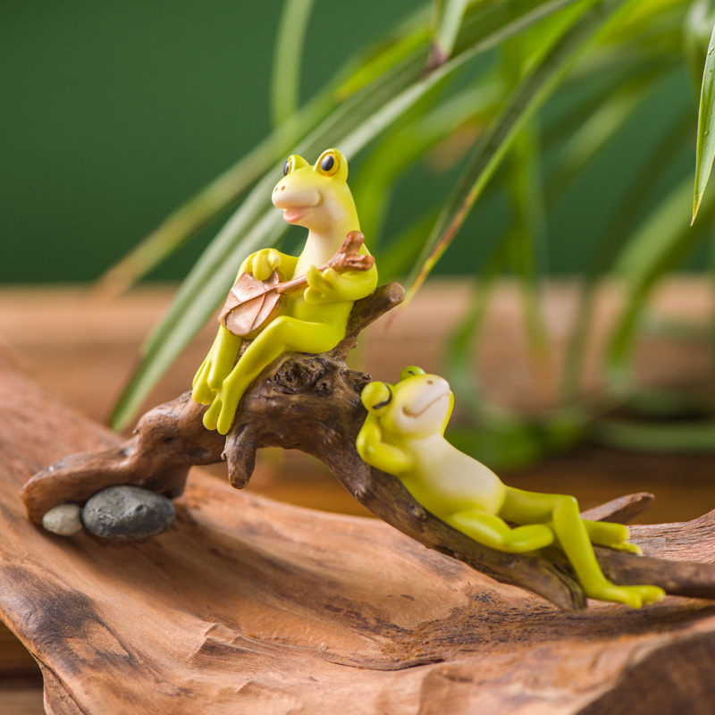 Resin Funny Frog Figurines For – Jet Home Bathroom recenzja i cena