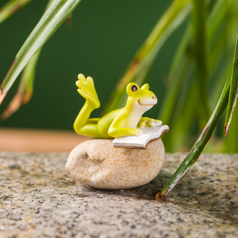 Resin Funny Frog Figurines For – Jet Home Bathroom recenzja i cena