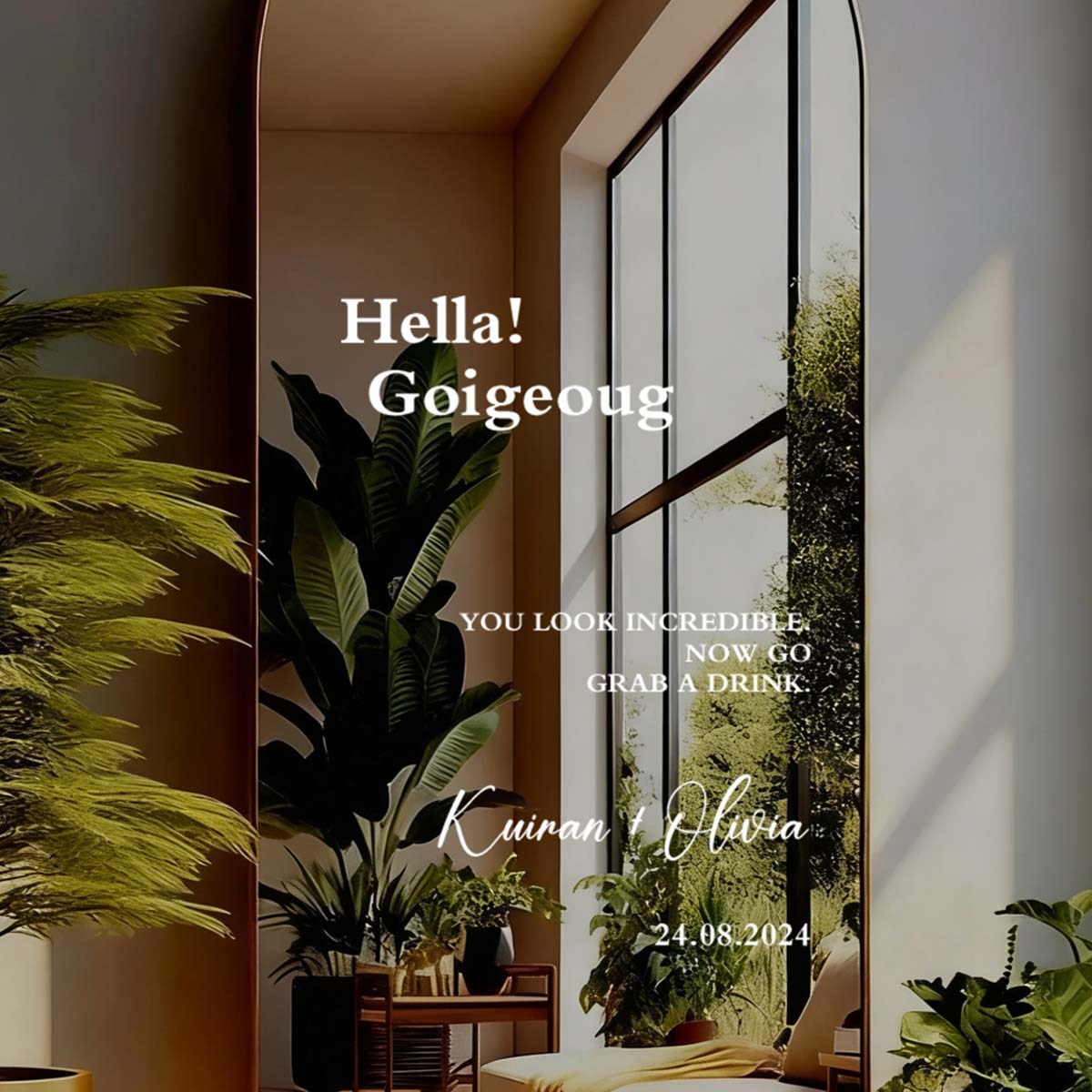 Custom Welcome Mirror Stickers – Home Bathroom Furniture recenzja i cena