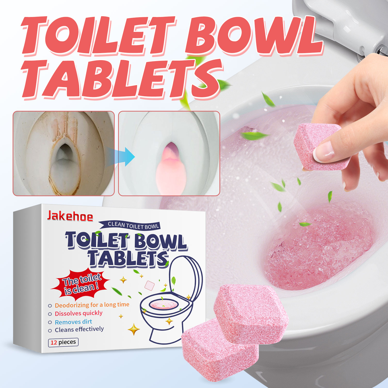 12pcs Toilet Cleaning Tablet R – Home Bathroom With Urinal recenzja i cena